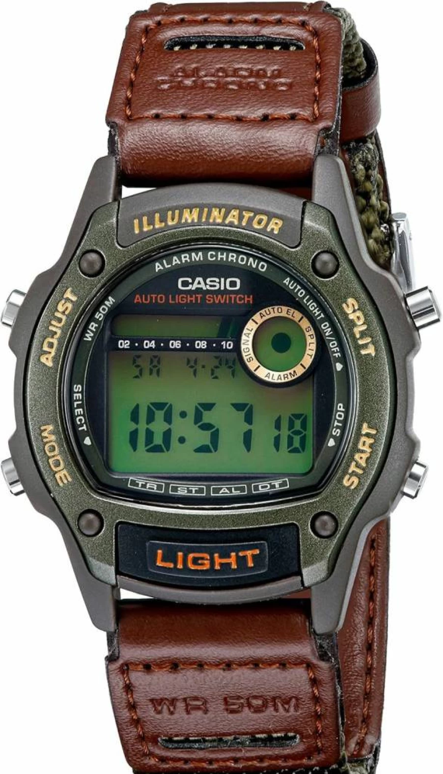 Casio W94Hf Digital Sports Watch with 50M Water Resistance, Stopwatch, Dual Time, Countdown Timer, Alarm, Electro-Luminescent Backlight, Lightweight Design, 3-Year Battery Life