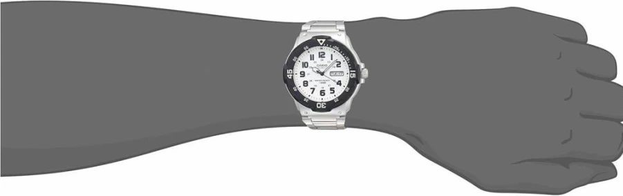 Casio MRW200H Unisex Analog Watch - 100M Water Resistant, Stainless Steel Case, Resin Band, Date Display, 3-Year Battery Life