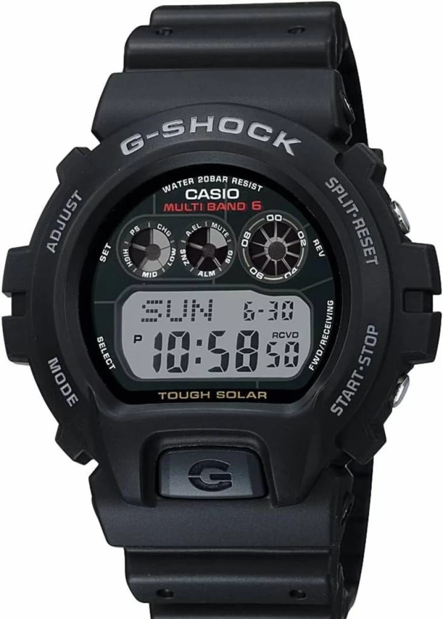 G-Shock GW6900-1 Men's Tough Solar Black Resin Sport Watch by Casio - Shock-Resistant & Waterproof Digital Watch