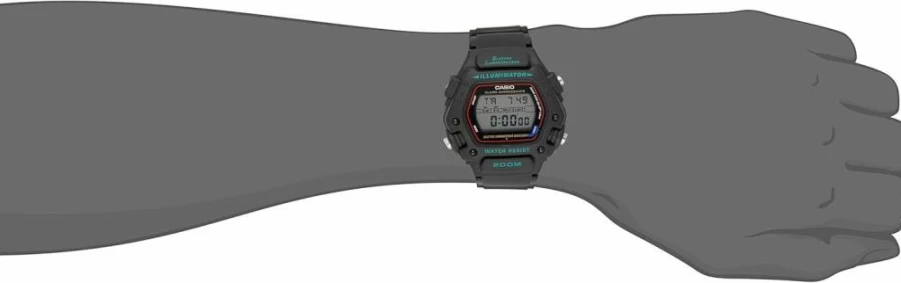 Casio Men's DW290-1V Digital Sport Watch with Alarm, Chronograph & Shock Resistance - Classic Black Design