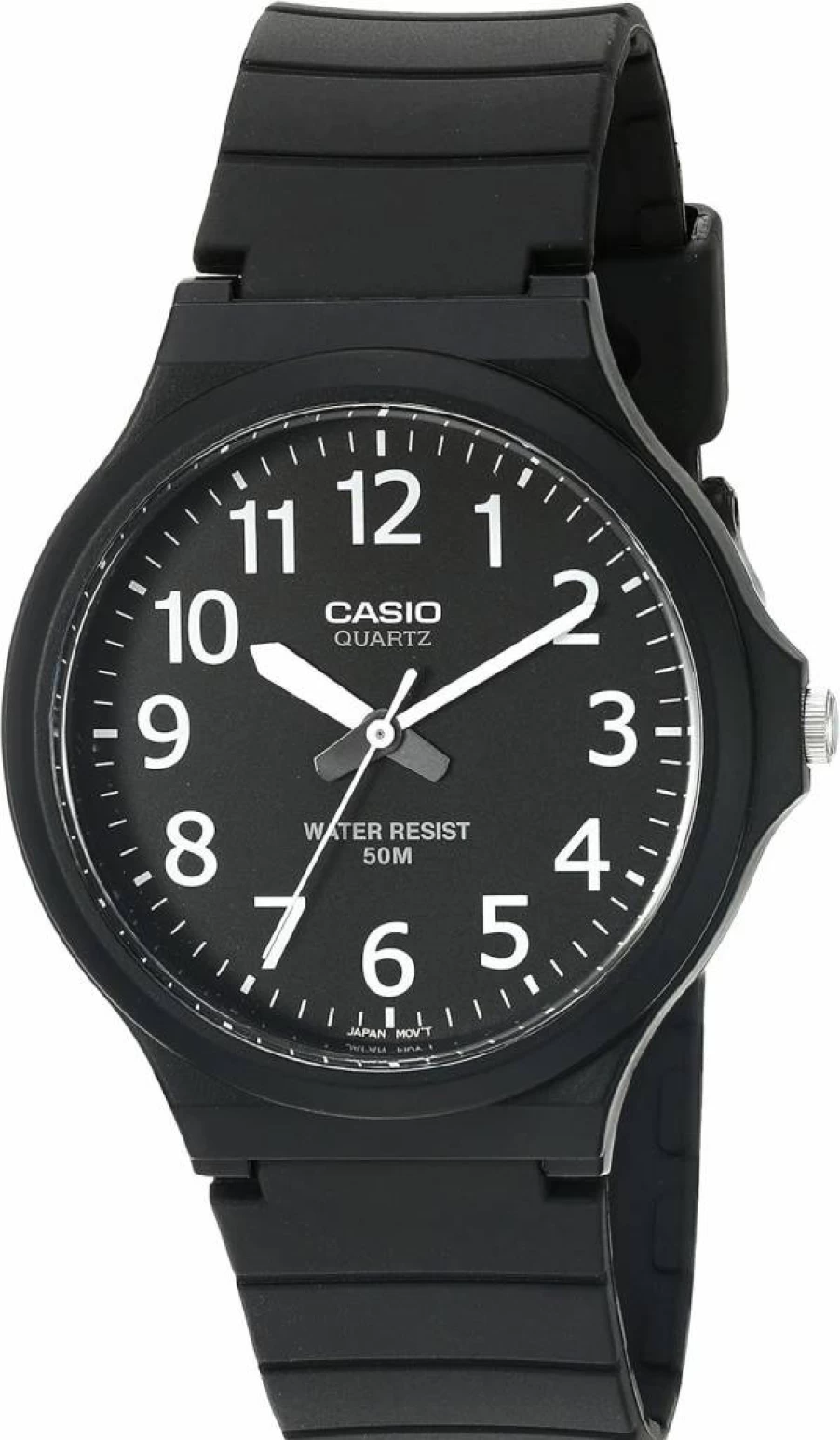 Casio MW240 Men's Analog Quartz Watch - Large Resin Case, 50M Water Resistant, Easy-to-Read Arabic Numerals, 3-Year Battery Life