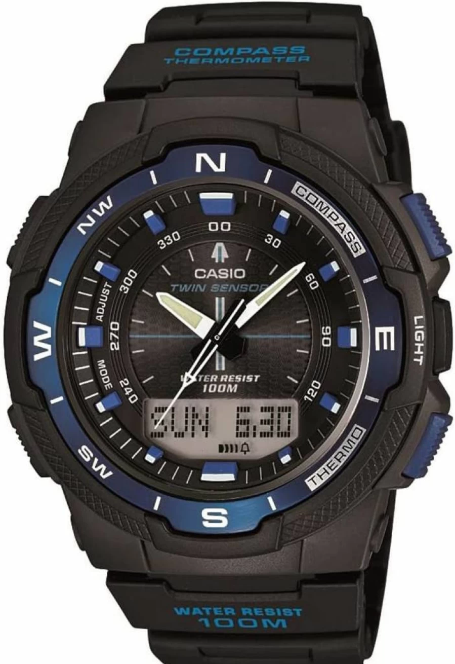 Casio SGW500H-2BV Black Sports Watch with Japanese Quartz Movement and Resin Strap for Men
