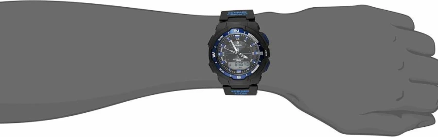Casio SGW500H-2BV Black Sports Watch with Japanese Quartz Movement and Resin Strap for Men
