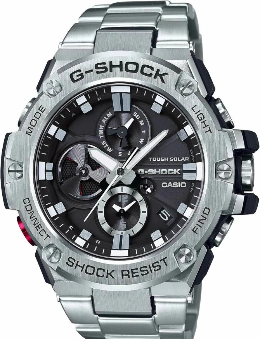 Casio G-Shock GST-B100D-1ACR Men's Analog-Digital Quartz Watch in Silver