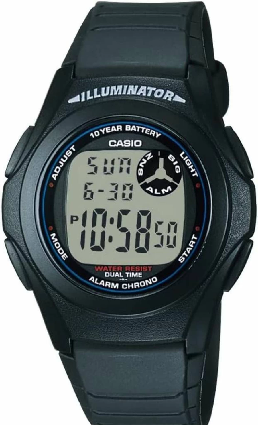 Casio F-200W-1ACF Men's Black Digital Quartz Watch with Classic Display