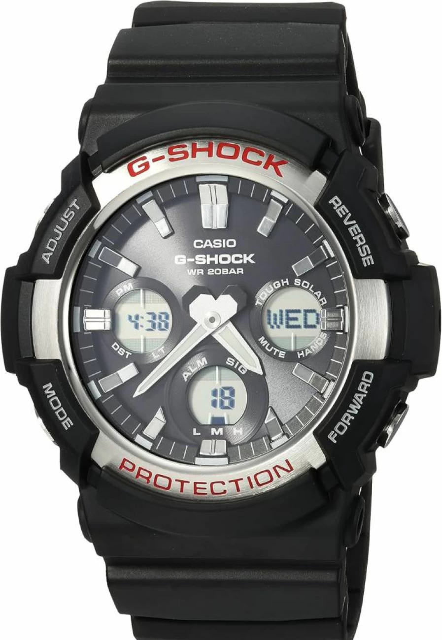 Casio G-Shock Men's GA-100-1ACR Analog-Digital Black Military Watch
