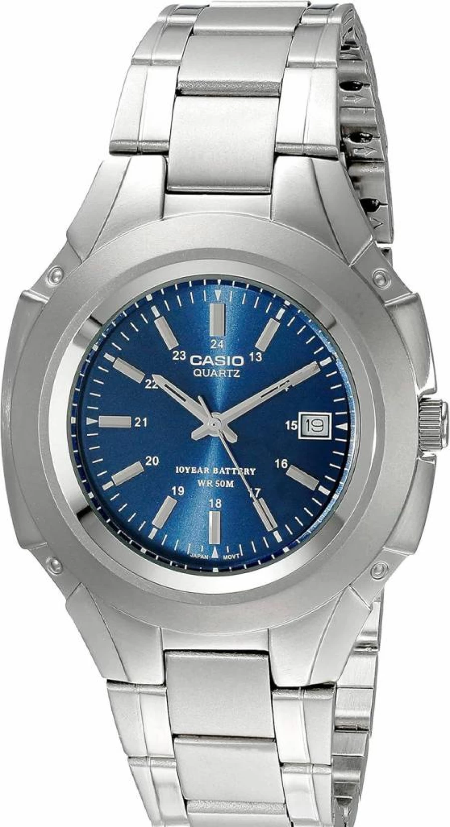 Casio Men's MTP3050D-2AV Stainless Steel Dress Watch with 10-Year Battery Life – Classic Analog Design