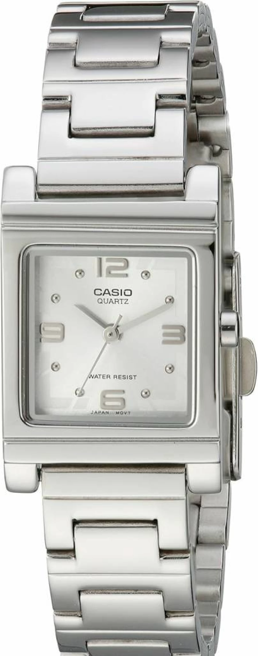 Casio Women's LTP-1237D-7A Silver-Tone Stainless Steel Watch with White Dial