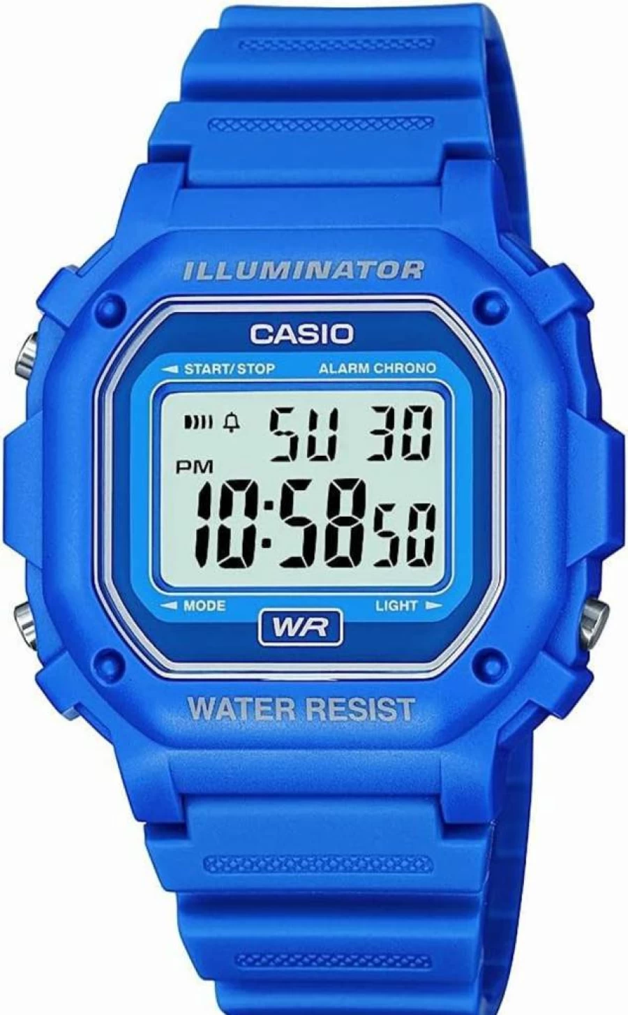Casio F108WH Men's Digital Watch with LED Light, Water Resistant, Daily Alarm, Stopwatch, Date Display, and 7-Year Battery