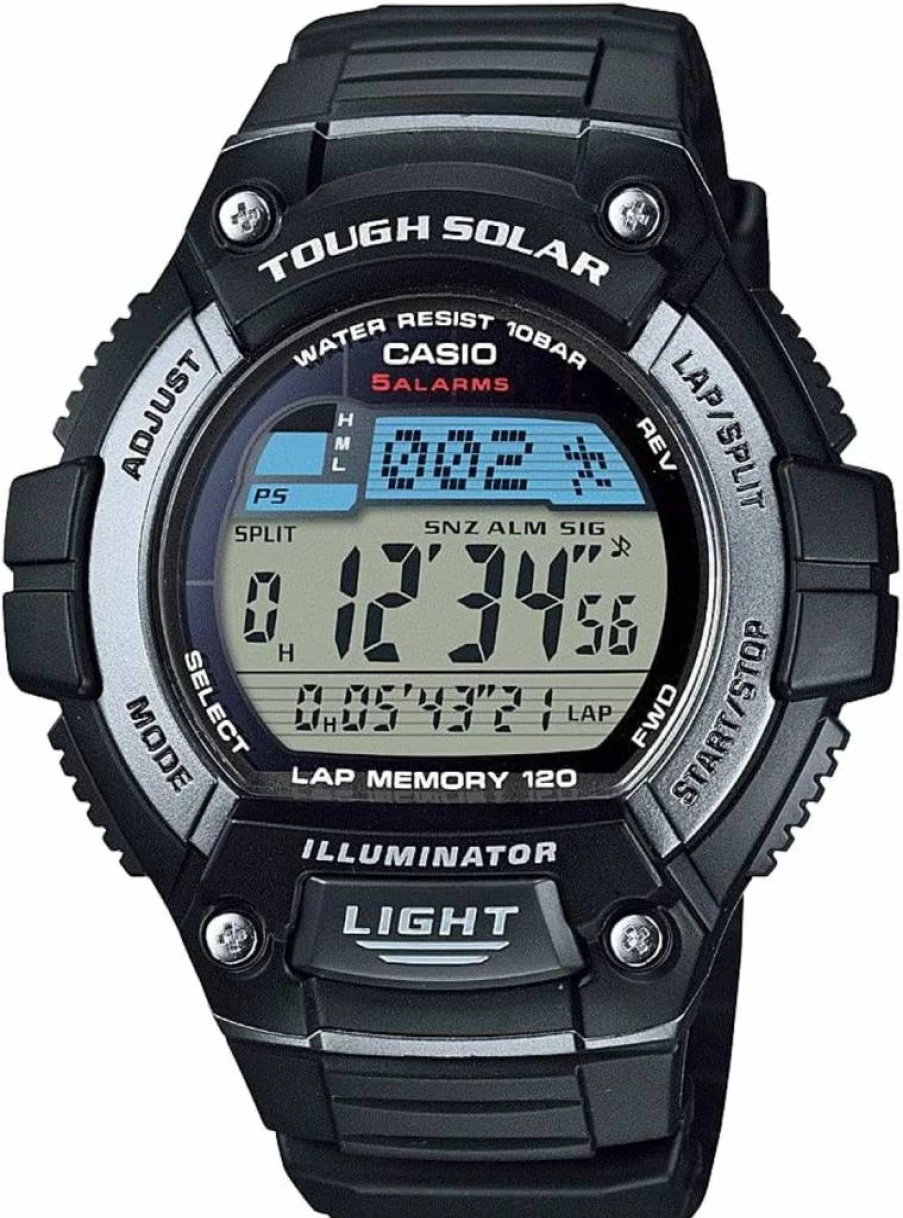 Casio WS220-1A Men's Tough Solar Multi-Function Digital Sport Watch with Solar Power