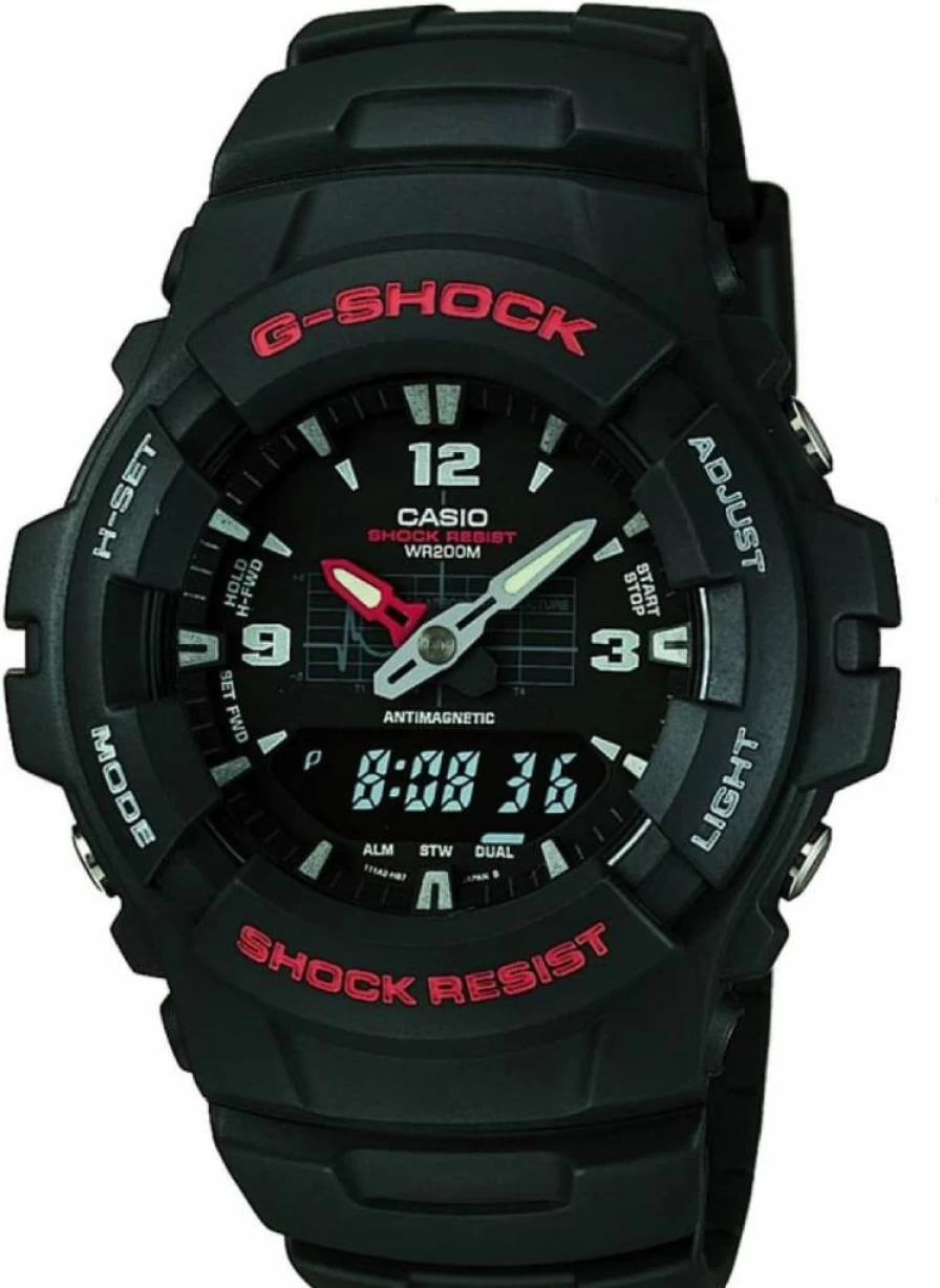 Casio G-Shock G-100-1BVMCI Black Resin Quartz Digital Sport Watch for Men