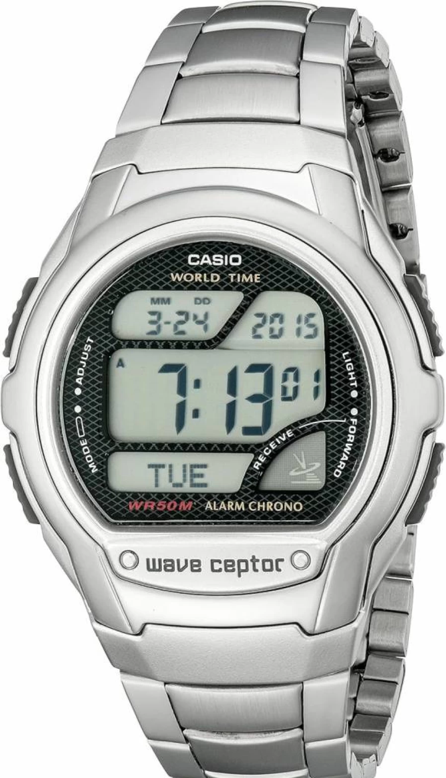 Casio WV58A-1AVCR Waveceptor Men's Digital Watch with Black Resin Band - Atomic Timekeeping, Alarm, Stopwatch