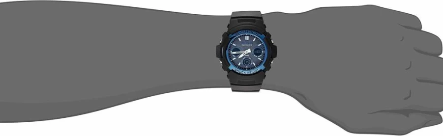 Casio G-Shock AWG-M100A-1ACR Men's Tough Solar Black Resin Sport Watch - Shock Resistant, Waterproof, Solar-Powered