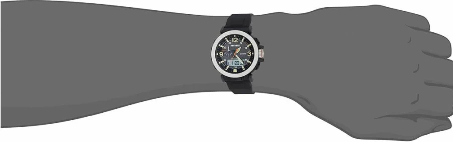 Casio Pro Trek PRG600 Tough Solar Atomic Watch with Altimeter, Barometer, Thermometer, 100M Water Resistance, Stopwatch, Countdown Timer, and World Time