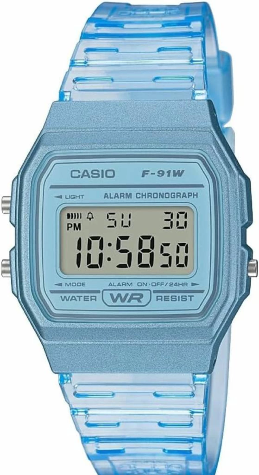 Casio F91W Digital Watch - Water Resistant, LED Backlight, Stopwatch, Daily Alarm, Long Battery Life, Lightweight Design