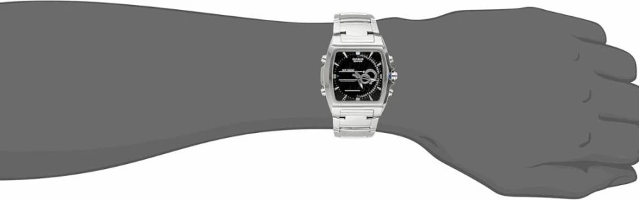Casio Edifice EFA120D-1AV Men's Analog-Digital Watch with Thermometer and Stainless Steel Bracelet