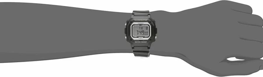 Casio F108WH Men's Digital Watch with LED Illuminator, Water Resistant, Daily Alarm, Stopwatch, Date/Day Display, and 7-Year Battery