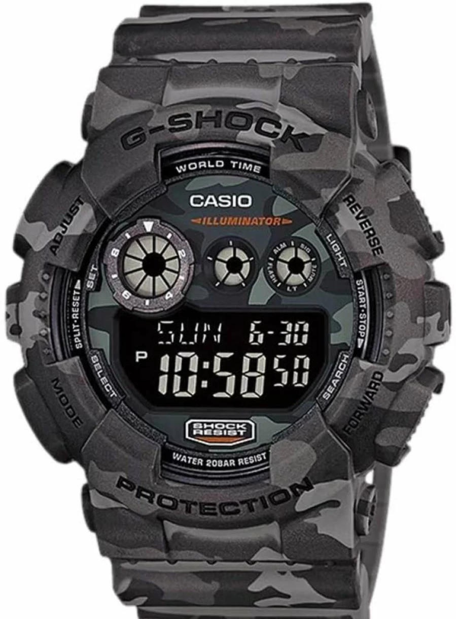 Casio G-Shock GD-120CM-8CR Men's Digital Grey Shock Resistant Watch