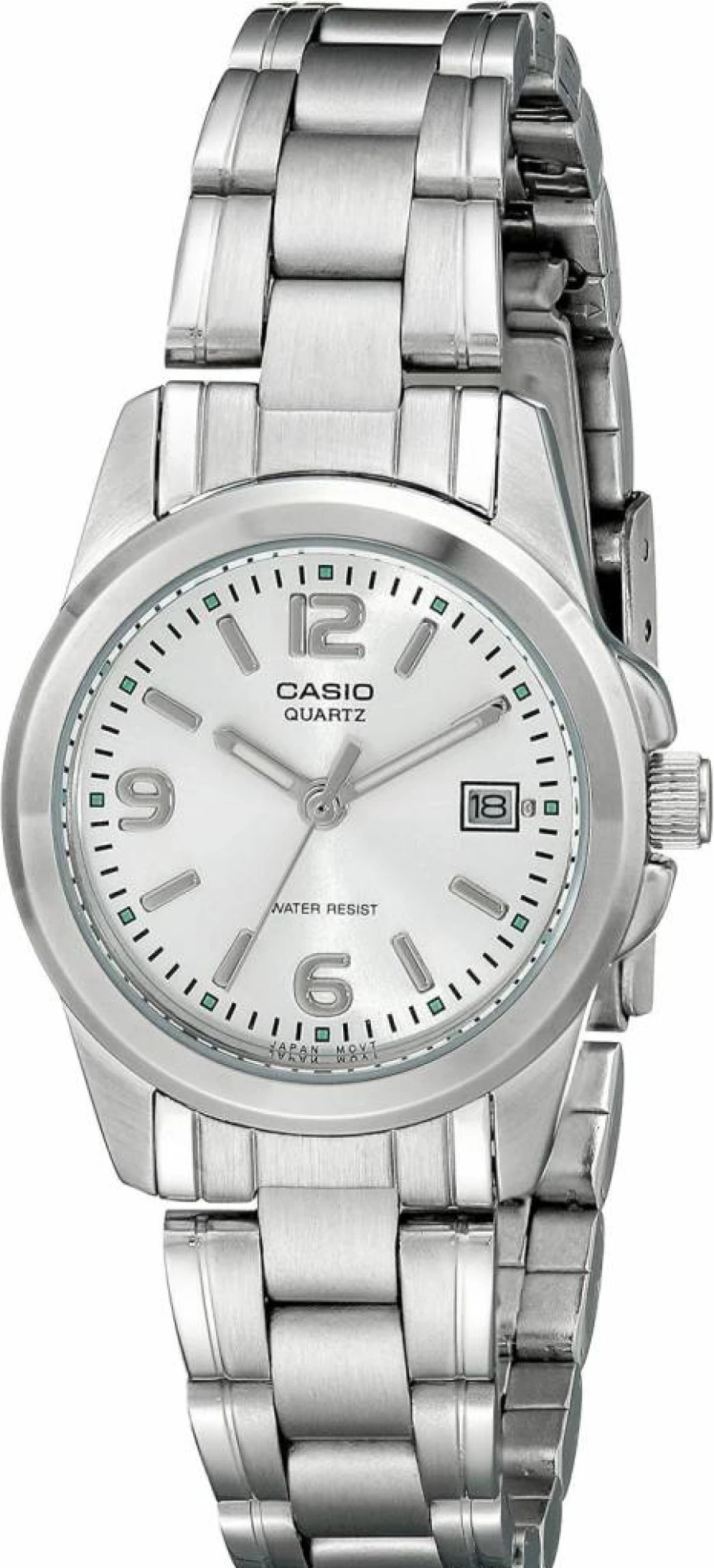 Casio LTP1215A-7ACR Women's Stainless Steel Analog Dress Watch - Silver