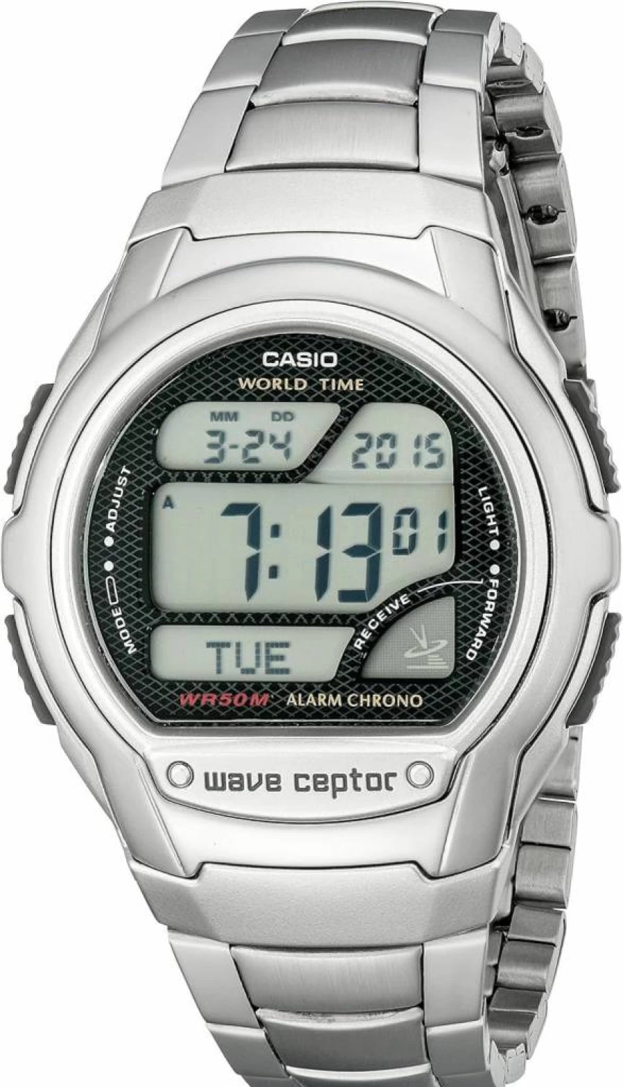 Casio WV58A-1AVCR Waveceptor Men's Digital Watch with Black Resin Band Atomic Timekeeping