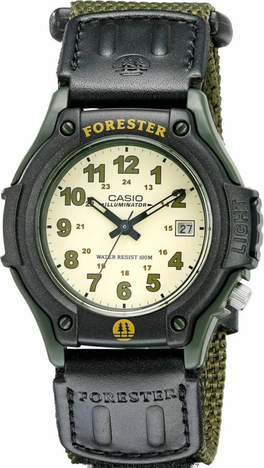 Casio FT500WC Men's Analog Digital Watch with 100M Water Resistance, LED Light, Date Display, and Leather/Cloth Band, 3-Year Battery Life