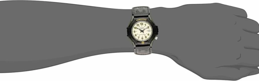 Casio FT500WC Men's Analog Digital Watch with 100M Water Resistance, LED Light, Date Display, and Leather/Cloth Band, 3-Year Battery Life