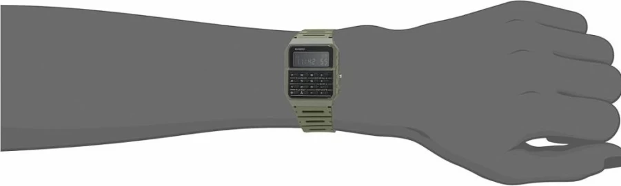 Casio CA53W-1 Vintage Calculator Watch with Stopwatch, Water Resistant, Dual Time, Daily Alarm, Auto Calendar & 5-Year Battery