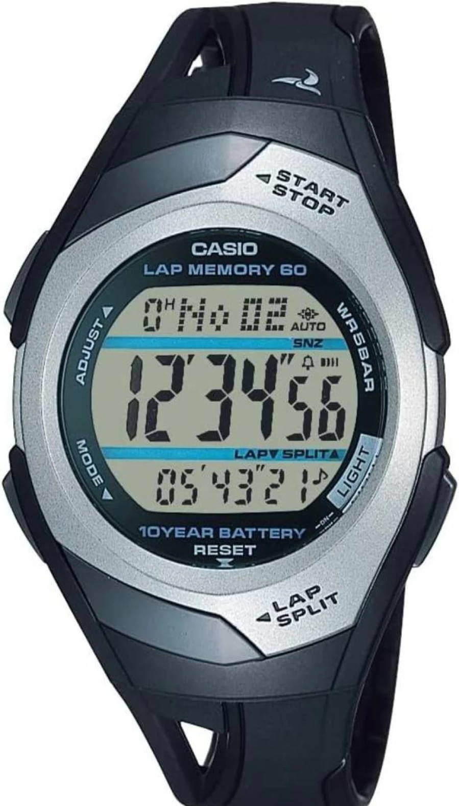 Casio STR300 Classic Dive Watch with 50M Water Resistance, Stopwatch, Countdown Timer, Multi Alarm, Dual Time, LED Light, Auto Calendar, 10-Year Battery