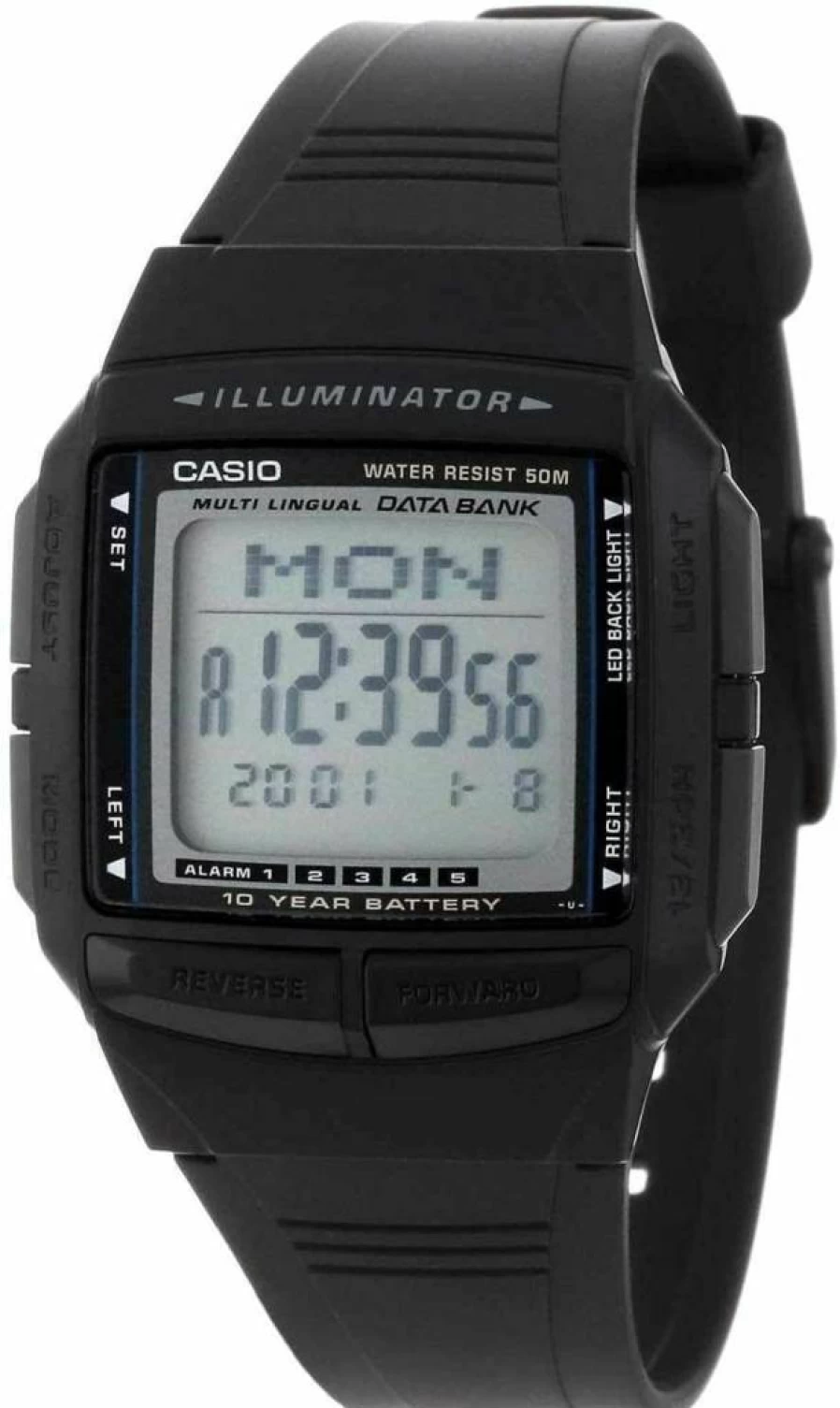 Casio Men's DB36-1AV Digital Multilingual Databank Watch with Alarm and Stopwatch
