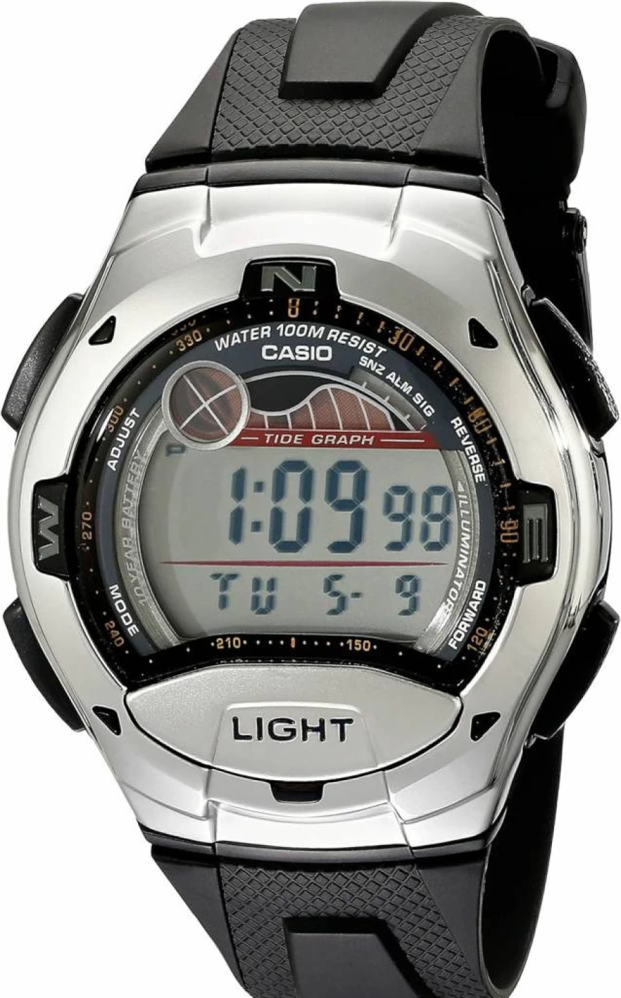 Casio W753-1AV Men's Digital Sport Watch with Alarm and Stopwatch, Water-Resistant Casual Watch for Men