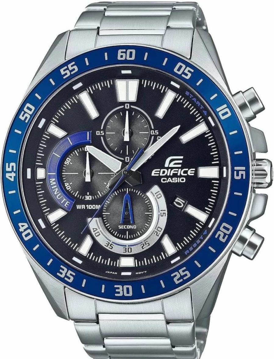 Casio EFV-620D-1A2V Men's Silver-Tone Stainless Steel Quartz Sport Watch
