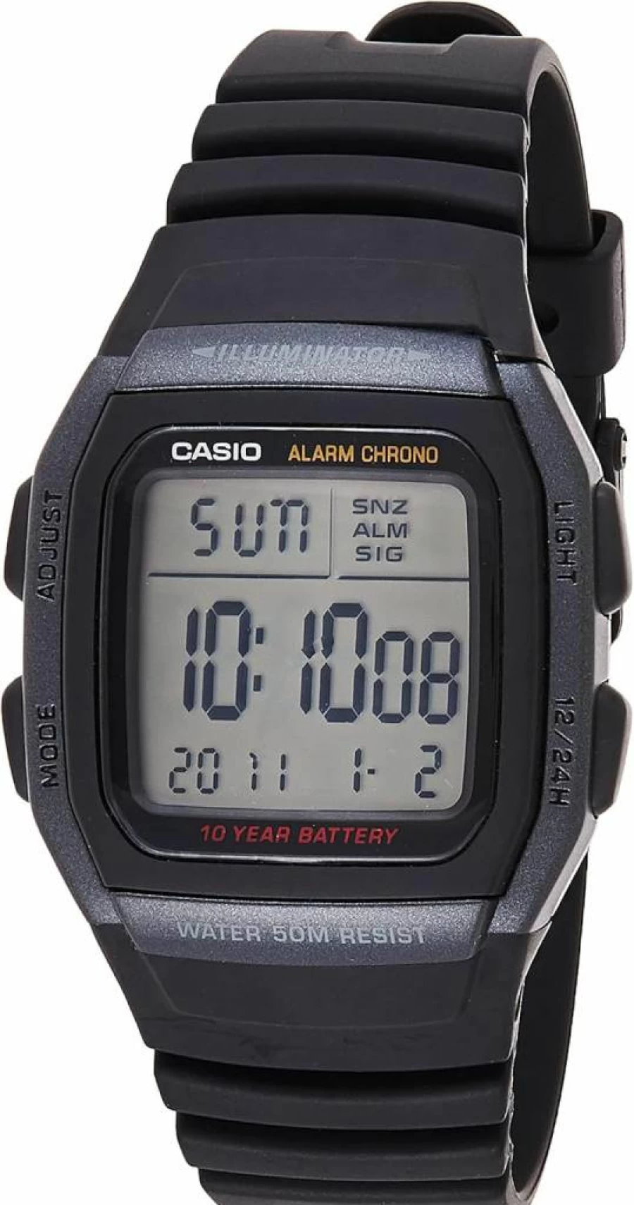 Casio W96H-1BV Men's Digital Sport Watch - Classic Black Resin Strap