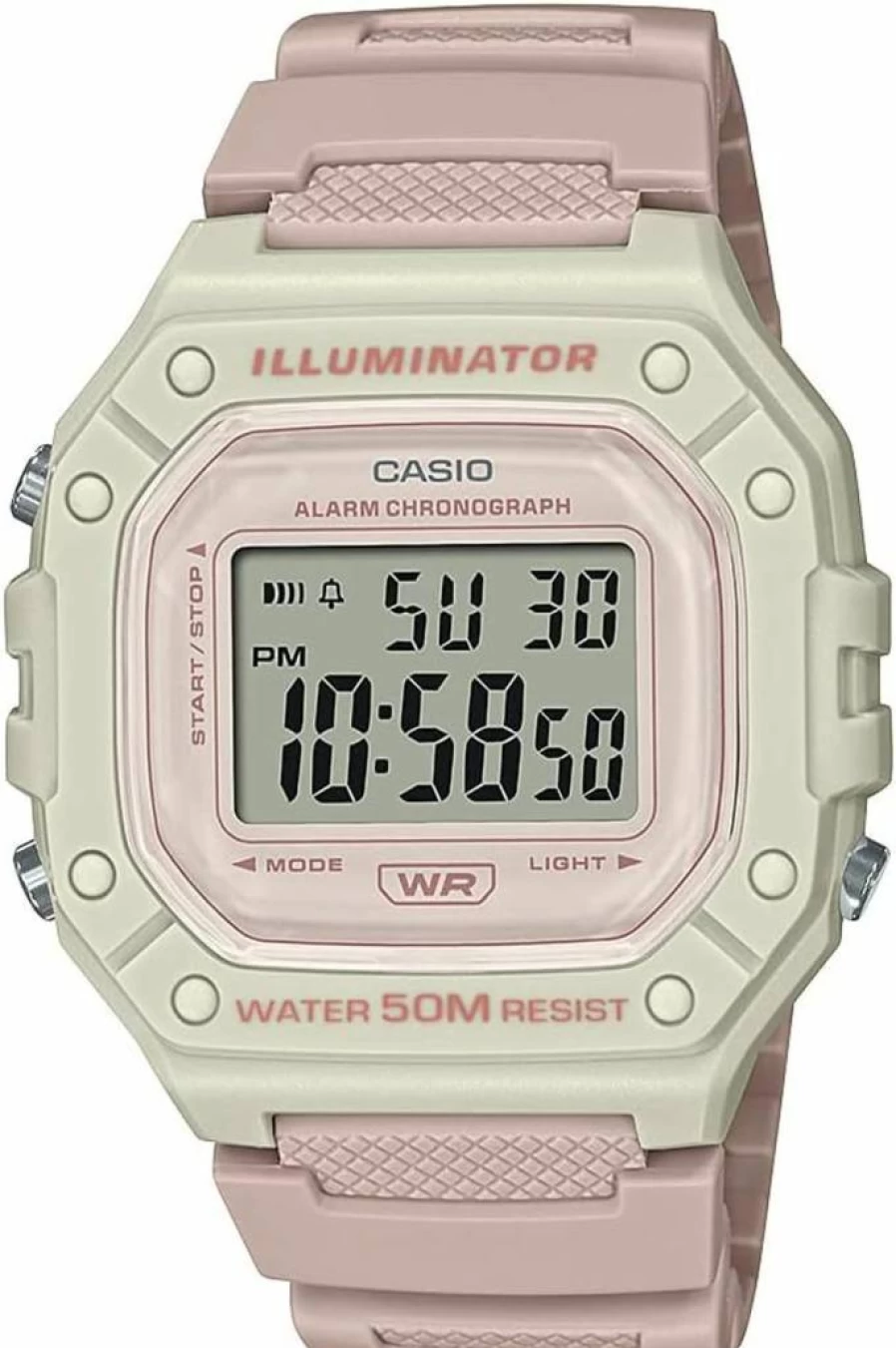 Casio W218H Men's Digital Watch with 50M Water Resistance, Stopwatch, Chronograph, LED Backlight, Alarm, and 7-Year Battery Life