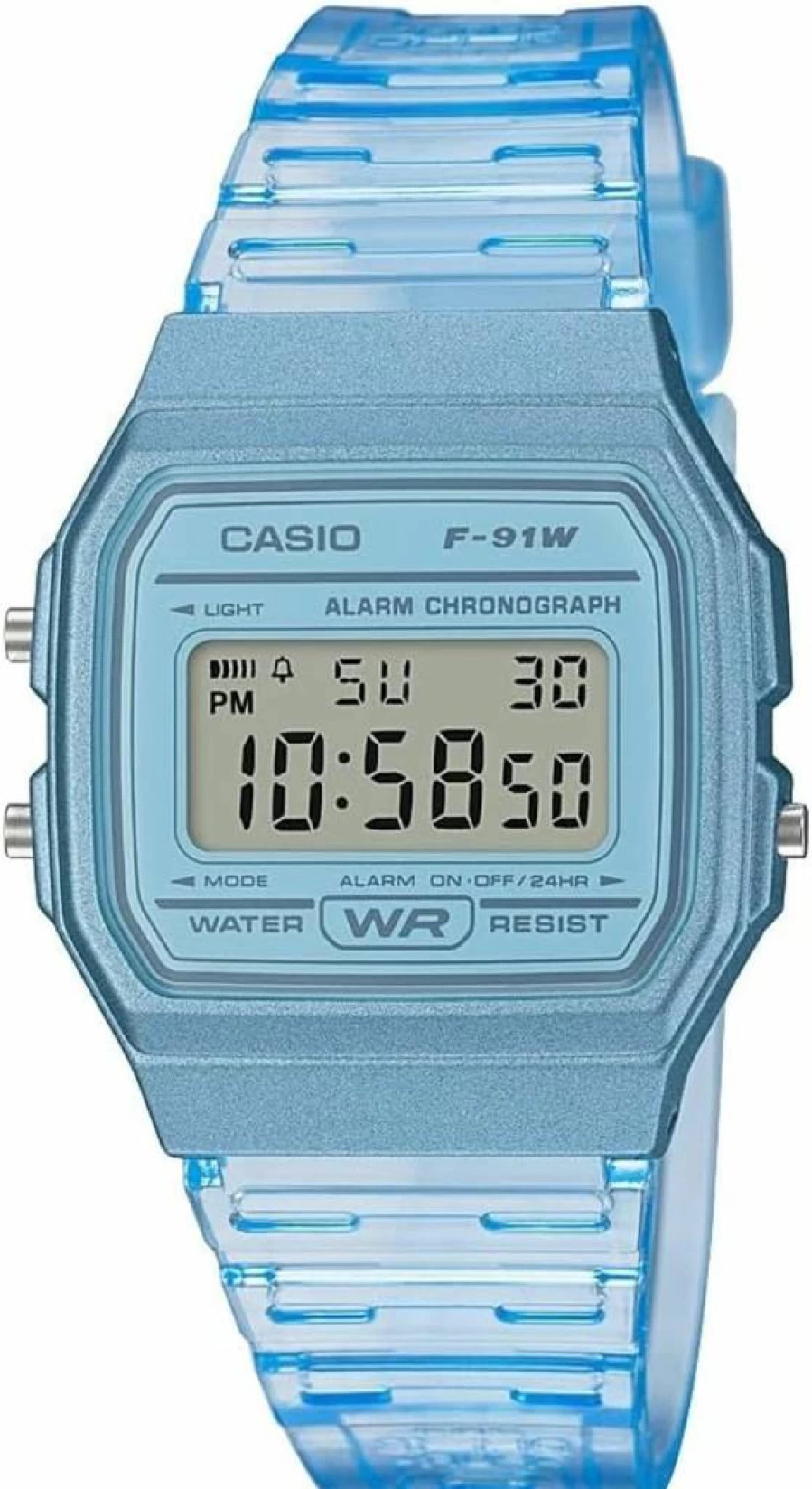 Casio F91W Digital Watch - Water Resistant, LED Light, Stopwatch, Daily Alarm, Long Battery Life