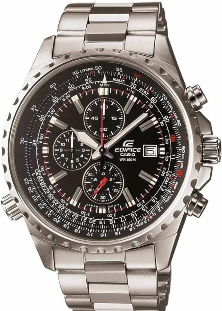 Edifice EF527D-1AV Men's Stainless Steel Chronograph Watch by Casio
