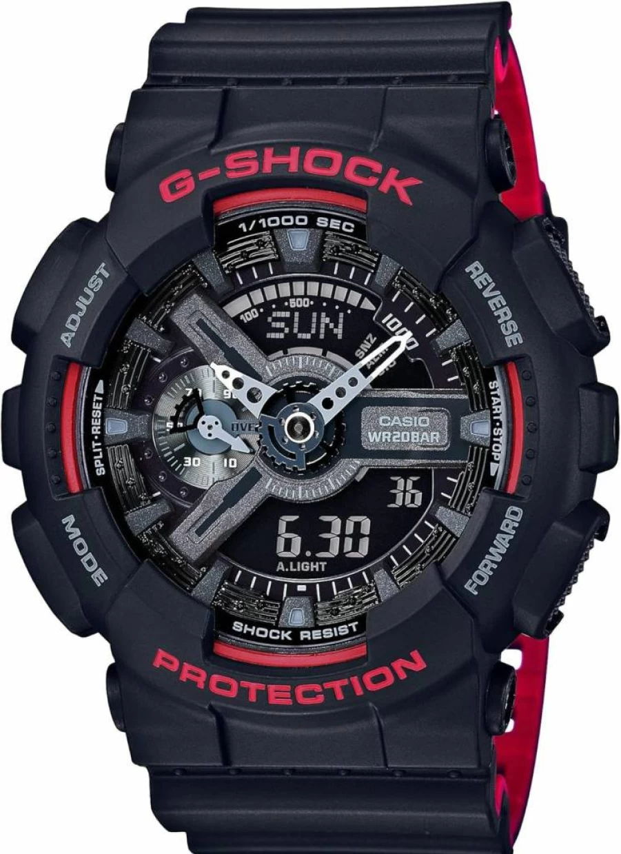 Casio G-Shock GA-110HR-1C Men's Black Resin Sport Watch with Shock Resistance and 200M Water Resistance