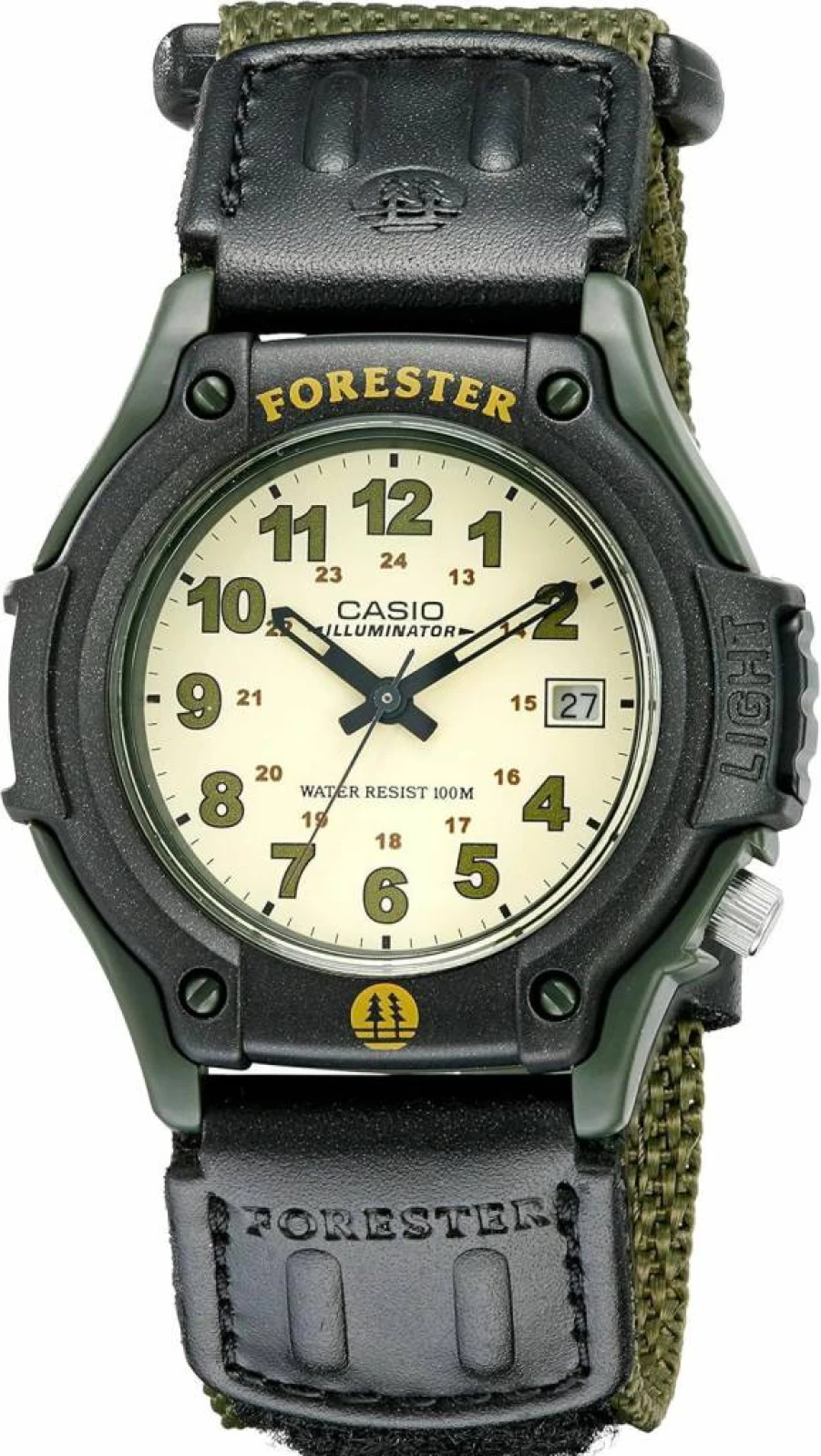 Casio FT500WC Men's Analog Digital Watch with 100M Water Resistance, LED Light, Date Display, and Durable Leather/Cloth Band, 3-Year Battery Life