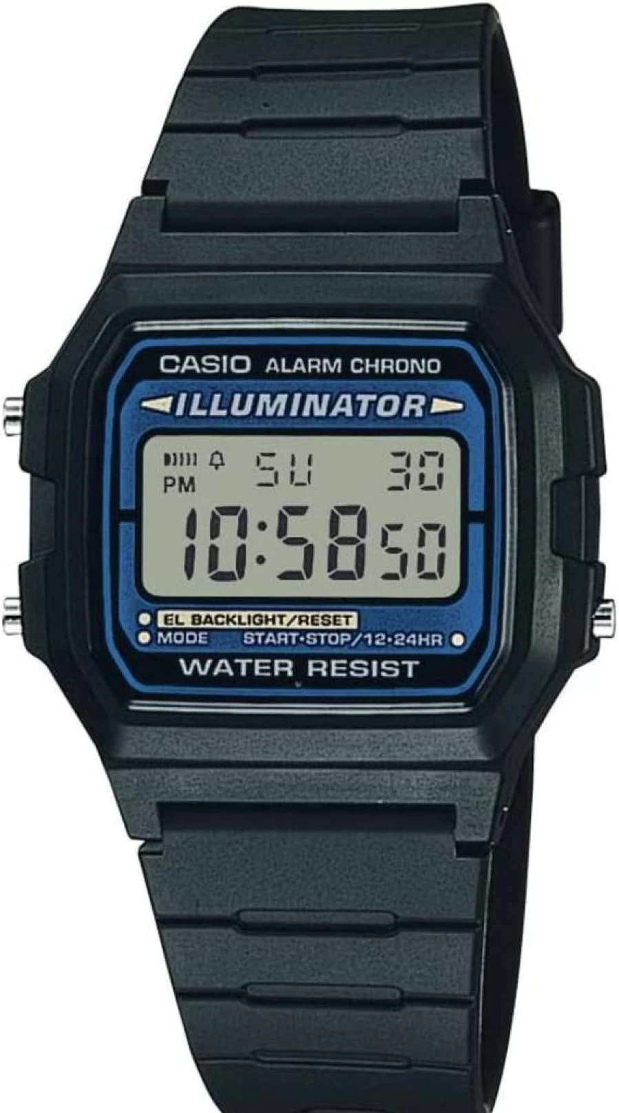 Casio F105W-1A Vintage Digital Sport Watch for Men - Water Resistant with Illuminator