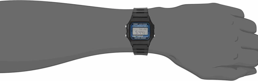 Casio F105W-1A Vintage Digital Sport Watch for Men - Water Resistant with Illuminator